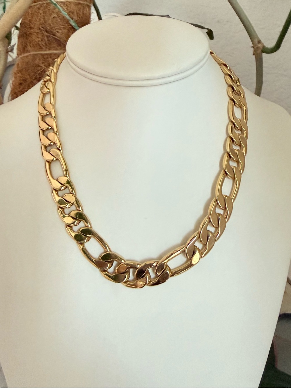Miranda Frye Gold Tone Chunky Curb Chain Necklace